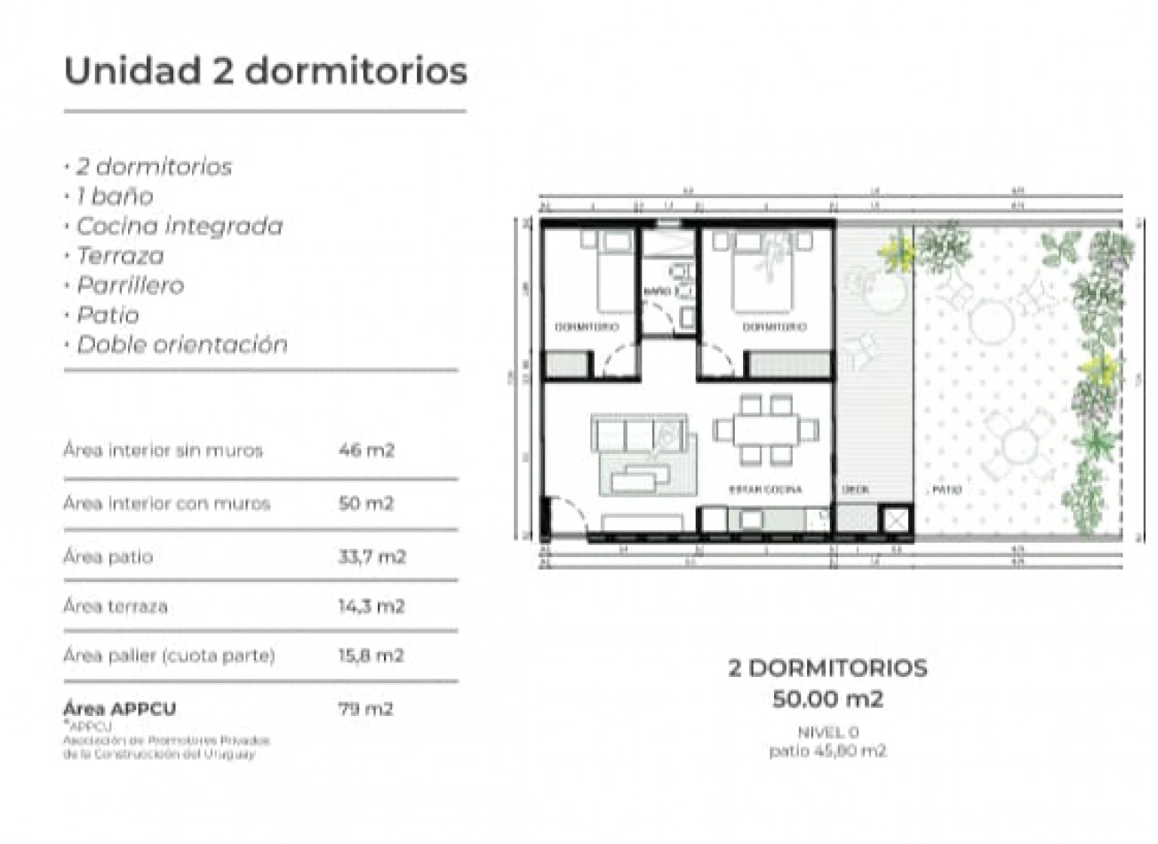 Grutas de la Ballena. Apartamentos de 1 y 2 dormitorios